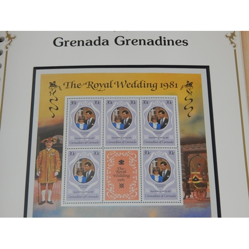 64 - Superb collection of the Royal Wedding HRH The Prince of Wales and Lady Diana Spencer stamps housed ... 