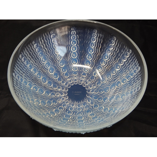 499 - RENE LALIQUE (1860-1945) Ourins Bowl: Designed 1935: Measures 20.5cm diameter: Etched 