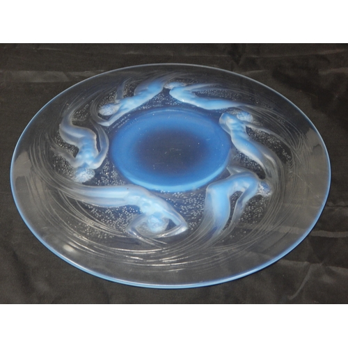 497 - RENE LALIQUE (1860-1945) Ondines Plate: Designed 1921: Diameter 27.5cm: Engraved 