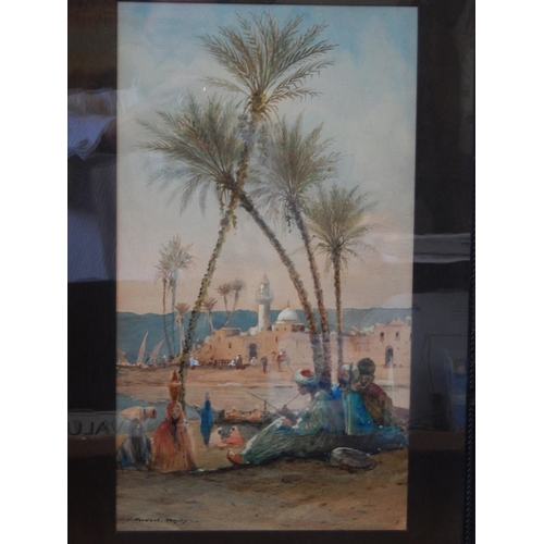 544 - Robert Murdoch Wright (1889-1962) Early C20th Signed Watercolour, Moorish scene depicting figures se... 