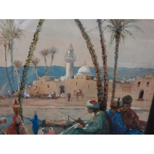 544 - Robert Murdoch Wright (1889-1962) Early C20th Signed Watercolour, Moorish scene depicting figures se... 