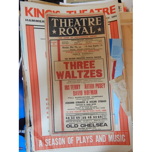 547 - A Large Portfolio case containing a huge quantity of vinatge theatres posters. (lot)