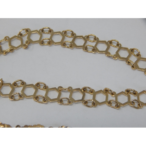 203 - 2 x 9ct Yellow Gold Bracelets: Weight 5.65g