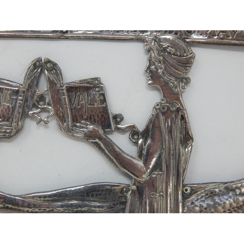 105 - OMAR RAMSDEN (1873-1939) & ALWYN CARR (1872-1940) An Arts & Crafts Silver Plaque engraved 