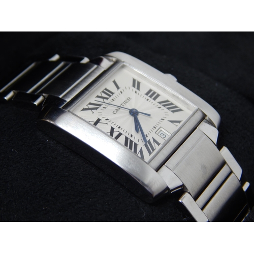 217 - CARTIER: Gentleman's Tank Francaise Automatic: Ref 2302: Serial Number 563311CD: Case Dimensions 32.... 