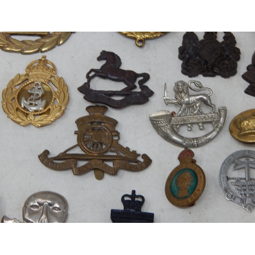 600 - Military Badges Including: British Lancers (Death or Glory), Herefordshire Infantry, The Devonshire ... 