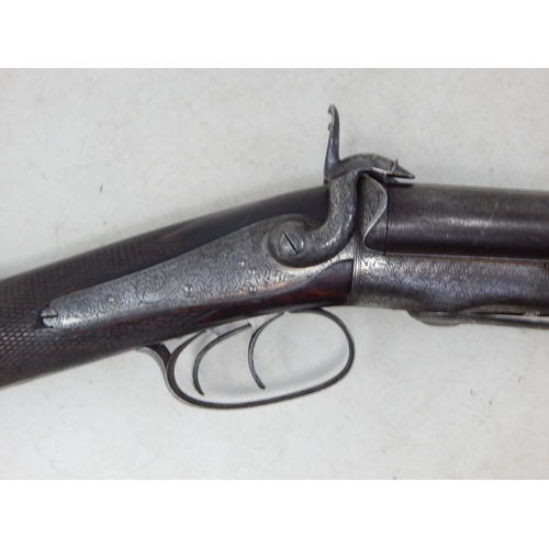 607 - JOHN BLANCH & SON, LONDON No. 4010,  C.1870 Pinfire 16 Gauge Double Barrel Shotgun: Signed on the lo... 