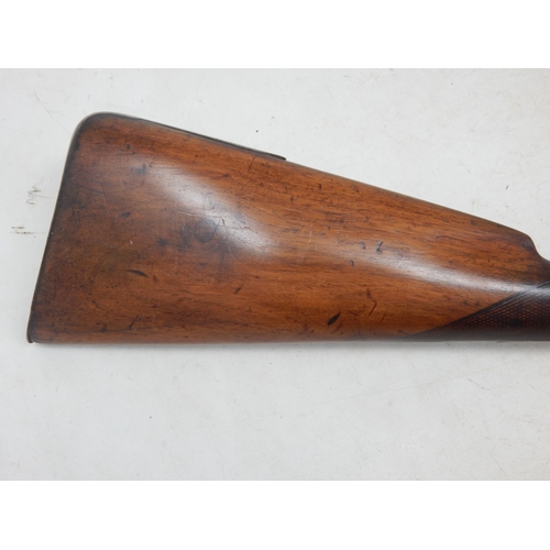 608 - SMITH, LONDON Percussion Muzzle Loading Single Barrel Shotgun c.1850: Signed on the lock plate 