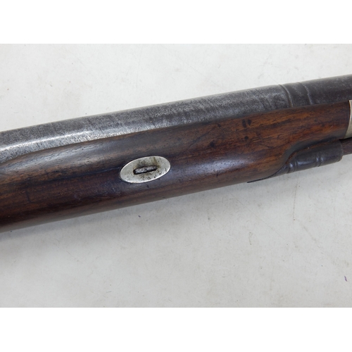 608 - SMITH, LONDON Percussion Muzzle Loading Single Barrel Shotgun c.1850: Signed on the lock plate 