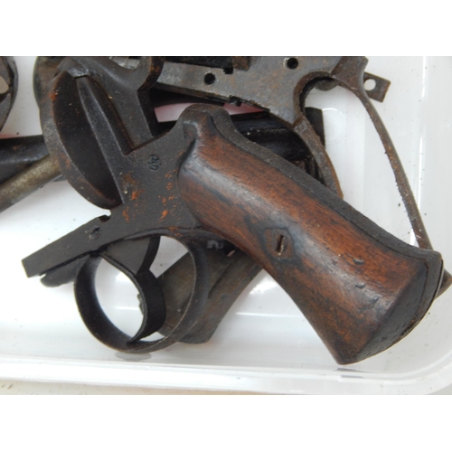 610 - Two 19th Century Pinfire Revolvers in Pieces: Unsure if Complete: Sold as an exempt item under Secti... 