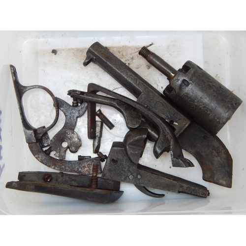 611 - 19th Century Colt Army Revolver in Pieces: Unsure if Complete: Sold as an exempt item under Section ... 