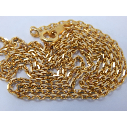 219 - 18ct Yellow Gold Neck Chain: Length 58cm: Weight 7.65g