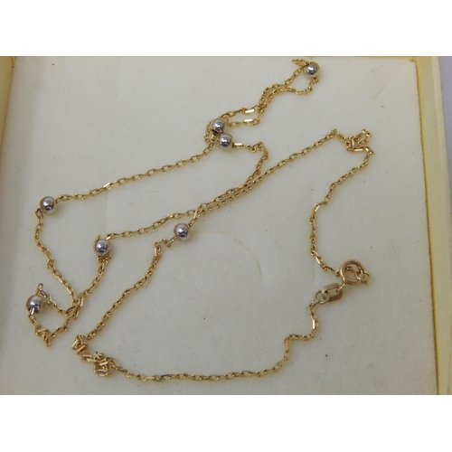 240 - 14ct Yellow Gold Necklace: Length 46cm: Weight 2.91g