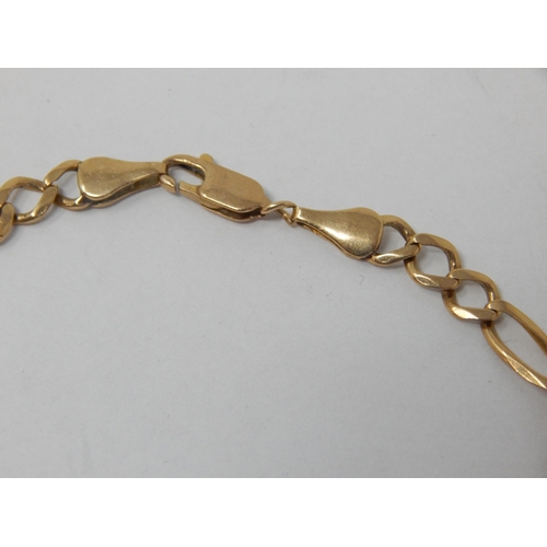 233 - 9ct yellow Gold Fancy Link Bracelet: Length 23cm: Weight 5.95g