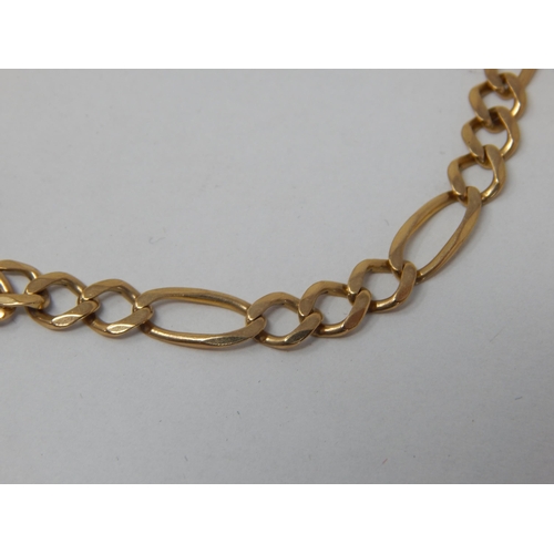 233 - 9ct yellow Gold Fancy Link Bracelet: Length 23cm: Weight 5.95g