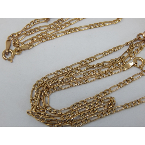 302 - 9ct Yellow Gold Necklace with T-Bar (48cm) together with a 9ct Yellow Gold Matching Bracelet (22cm):... 