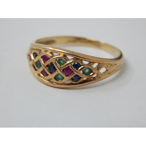 331 - 9ct Yellow Gold Gem Set Ring: Size N: gross weight 1.90g: Presented in Ring Box