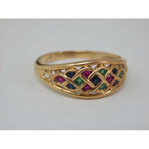 331 - 9ct Yellow Gold Gem Set Ring: Size N: gross weight 1.90g: Presented in Ring Box