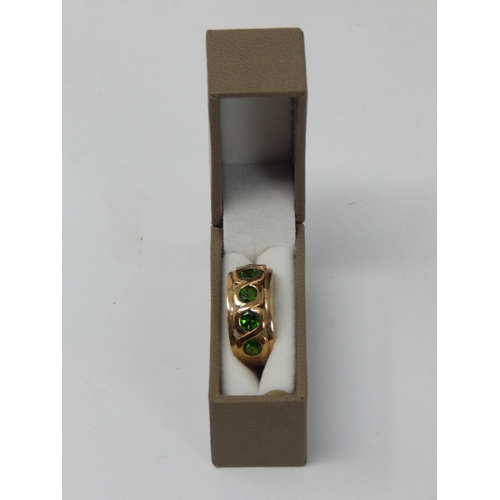 337 - 9ct Yellow Gold Gem Set Ring: Size M: gross weight 3.29g: Presented in Ring Box