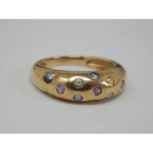 342 - 9ct Yellow Gold Gem Set Ring: Size M: gross weight 3.41g: Presented in Ring Box