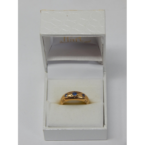 344 - 9ct Yellow Gold Gem Set Ring: Size N: gross weight 3.82g: Presented in Ring Box