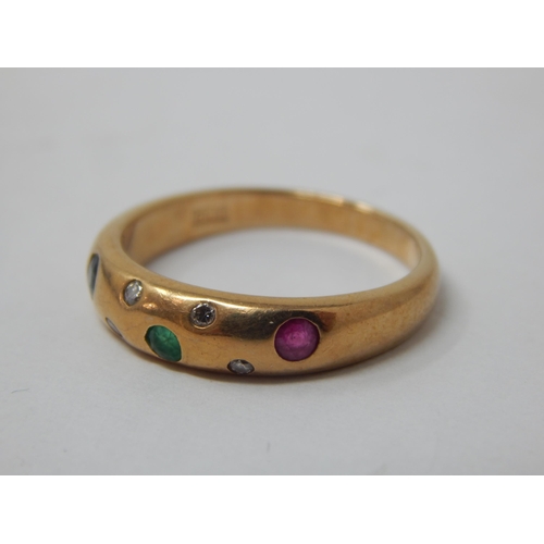 351 - 9ct Yellow Gold Gem Set Ring: Size M/N: gross weight 2.99g: Presented in Ring Box