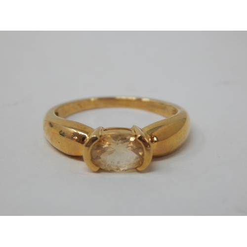 354 - 9ct Yellow Gold Gem Set Ring: Size L/M: gross weight 2.69g: Presented in Ring Box