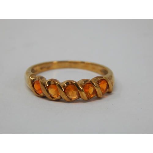 356 - 9ct Yellow Gold Gem Set Ring: Size N: gross weight 2.12g: Presented in Ring Box