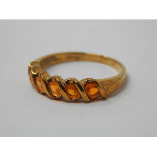 356 - 9ct Yellow Gold Gem Set Ring: Size N: gross weight 2.12g: Presented in Ring Box