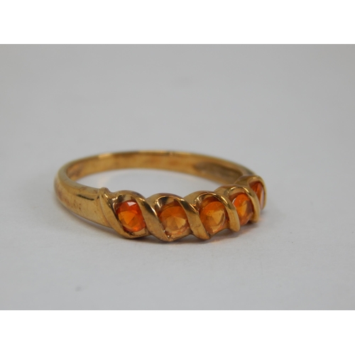 356 - 9ct Yellow Gold Gem Set Ring: Size N: gross weight 2.12g: Presented in Ring Box