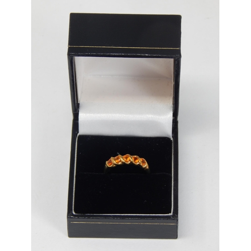 356 - 9ct Yellow Gold Gem Set Ring: Size N: gross weight 2.12g: Presented in Ring Box