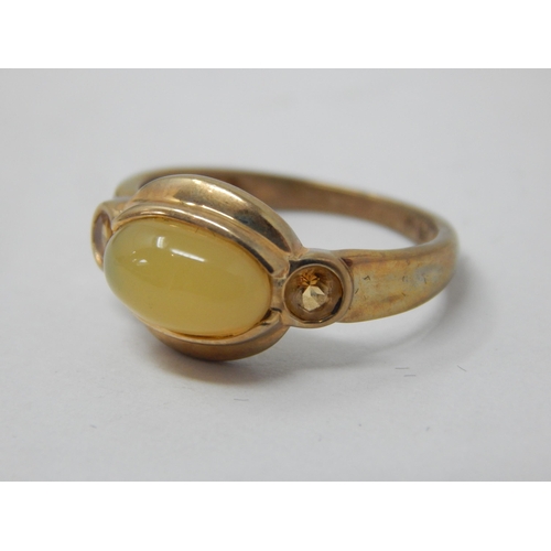 357 - 9ct Yellow Gold Gem Set Ring: Size L: gross weight 2.49g: Presented in Ring Box