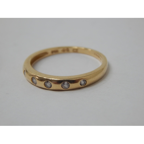 371 - 9ct Yellow Gold Gen Set Ring: Size I: gross weight 1.53g: Presented in Ring Box