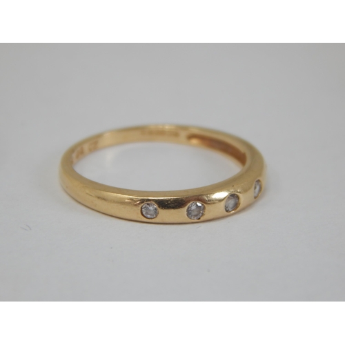 371 - 9ct Yellow Gold Gen Set Ring: Size I: gross weight 1.53g: Presented in Ring Box