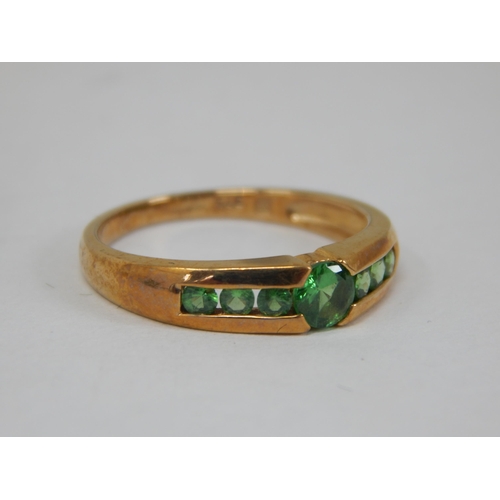 374 - 9ct Yellow Gold Gem Set Ring: Size M: gross weight 2.16g: Presented in Ring Box