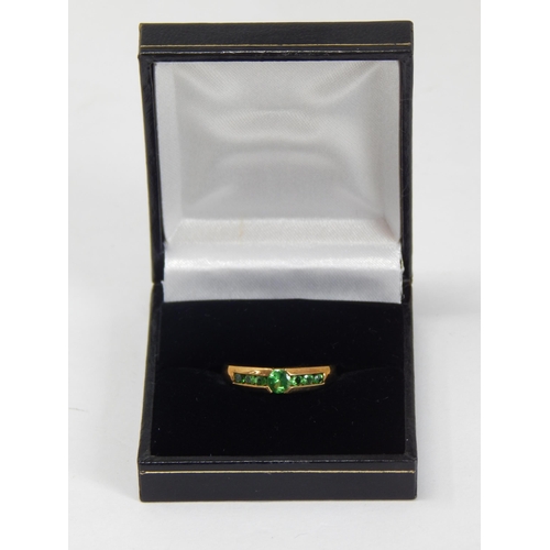 374 - 9ct Yellow Gold Gem Set Ring: Size M: gross weight 2.16g: Presented in Ring Box