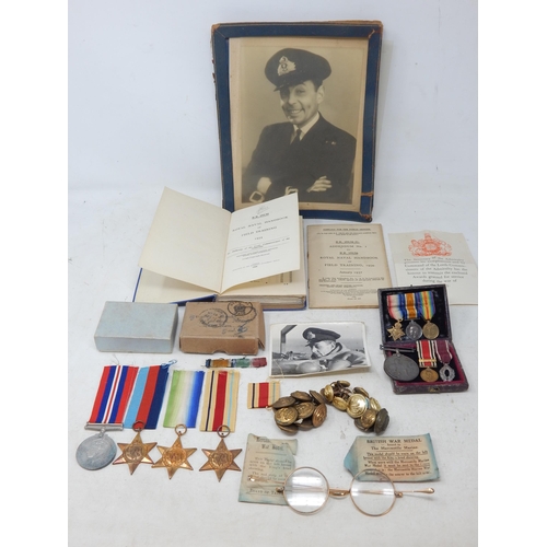 616 - Lieutenant Albert Julius Boss 1898-1996, Royal Navy: A Collection of His WWI/WWII Medals/Miniatures,... 