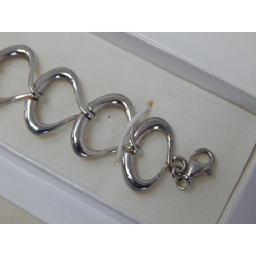 412 - Charles Hart: Silver Bracelet together with 2 Silver Bangles in their Original Cases