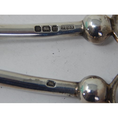 114 - A Pair of Edwardian Silver Grape Scissors Hallmarked Sheffield 1905 by James Dixon & Sons: Length 13... 