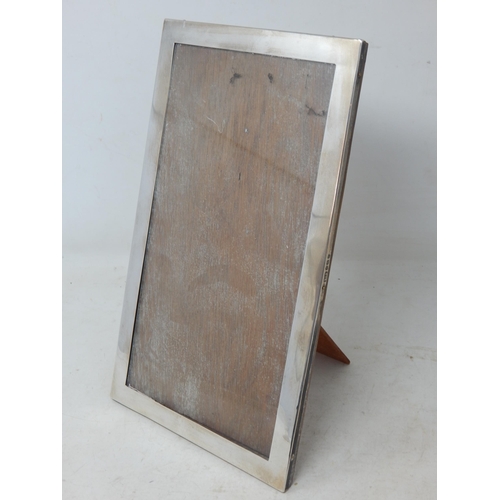 117 - Large Silver Easel Back Photograph Frame with Glazed Front: Hallmarked Birmingham 1919 by Barnett & ... 