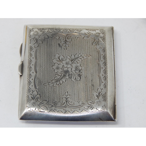 119 - Silver Cigarette Case Hallmarked Chester 1911 by J & R Griffin: Measuring 8.5cm x 7.5cm: Weight 70g