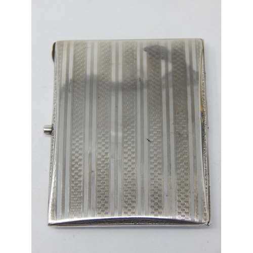 123 - Silver Cigarette Case Hallmarked Birmingham 1927 by S Blanckensee & Son: Measuring 8cm x 6.2cm: Weig... 