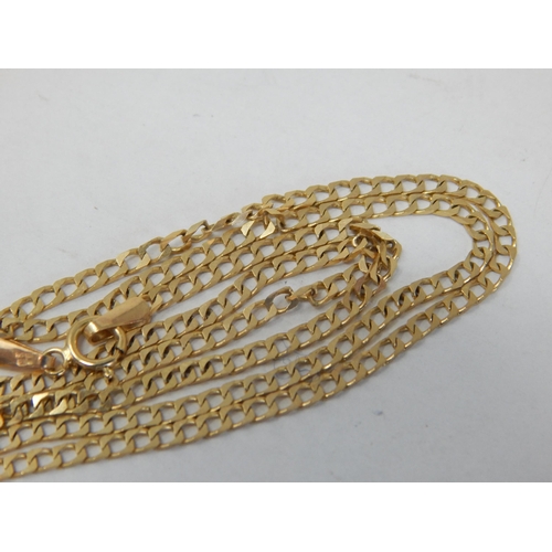 255 - 9ct Yellow Gold Neck Chain: Length 40cm: Weight 2.33g