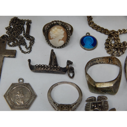 263 - A Quantity of Sterling Silver Jewellery Including Bangles, Bracelets, Magnifying Glass, Filigree Mir... 