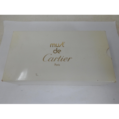 266 - A Pair of Must de Cartier, Paris, Glasses in Original Fitted Red Cartier Box with Paperwork, Booklet... 