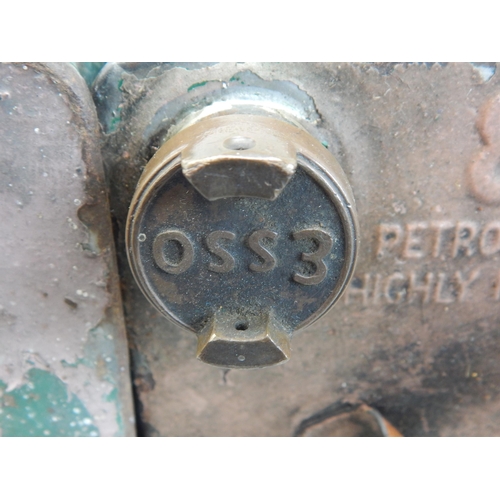 597 - Two Vintage Esso Petrol Cans with Brass Caps.