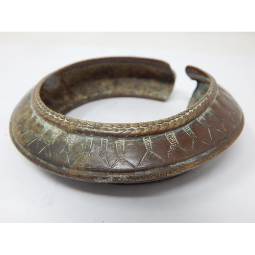 623 - Benin Bronze Bangles (3), West Africa: Weight 2.2kg