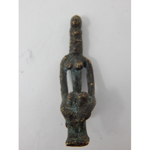 624 - Benin Bronze Figures (5), West Africa: Tallest 13cm