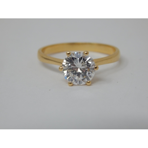 299 - An exceptionally good 2.0ct natural diamond solitaire ring, the round brilliant cut stone set in a s... 