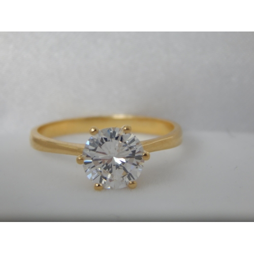 299 - An exceptionally good 2.0ct natural diamond solitaire ring, the round brilliant cut stone set in a s... 